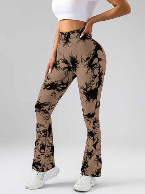 High-Waist Tummy Control Flare Yoga leggings For Women - SJB-DIAMOND ELITES