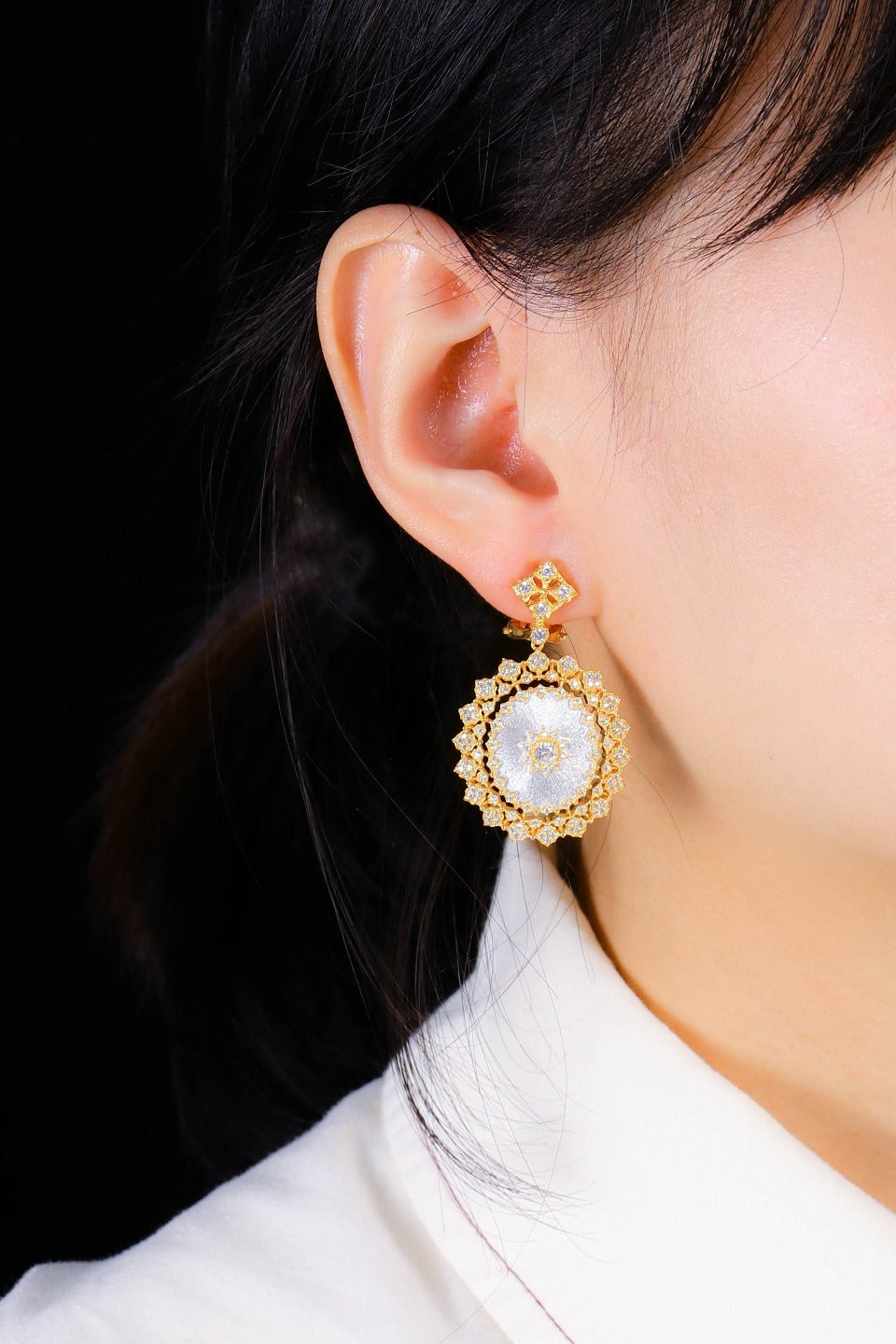 Light Luxury 925 Colorful Brushed Earrings Pi-Mart