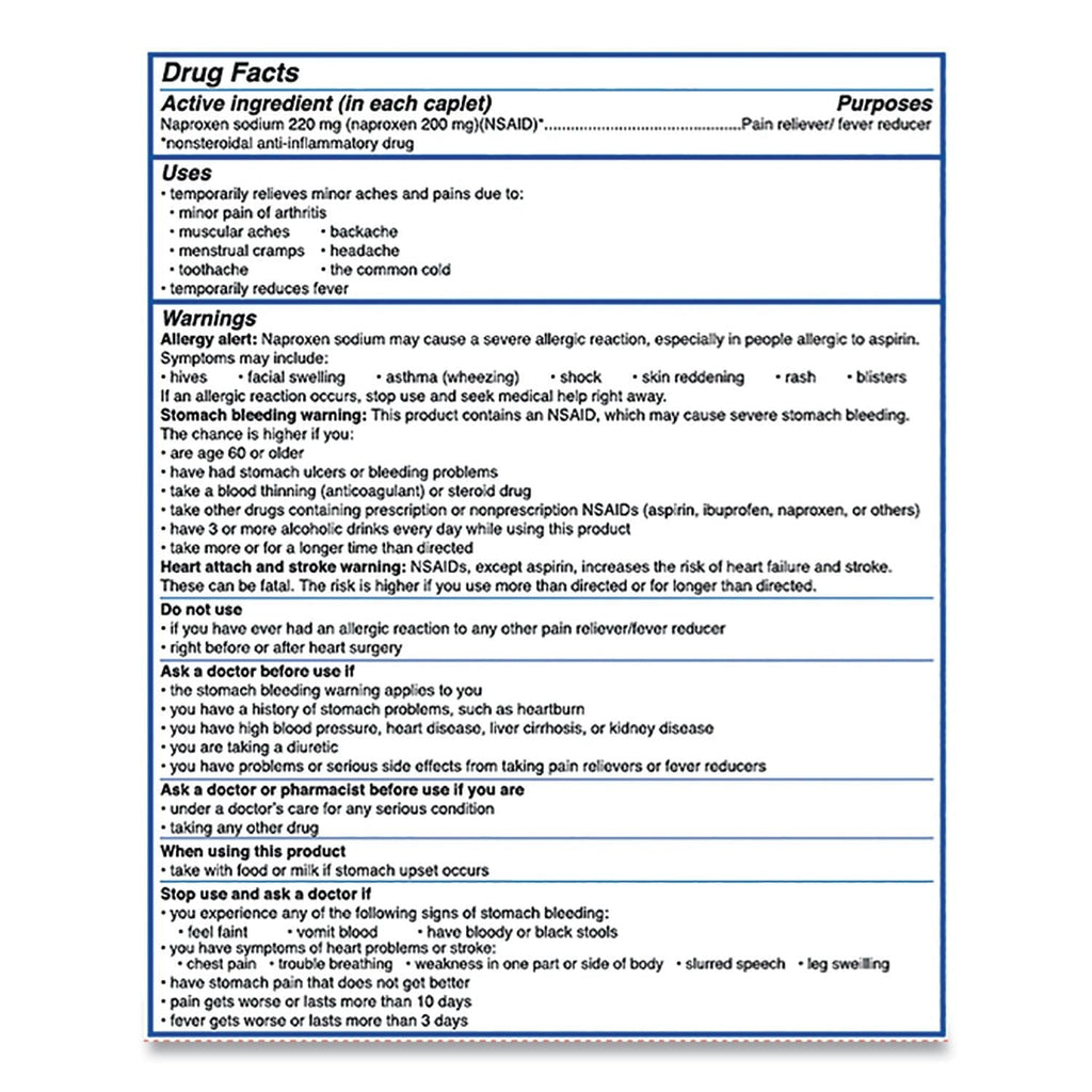 Aleve Pain Reliever Tablets, 50 Packs/Box (BXAL50) EasyOptionXY LLC