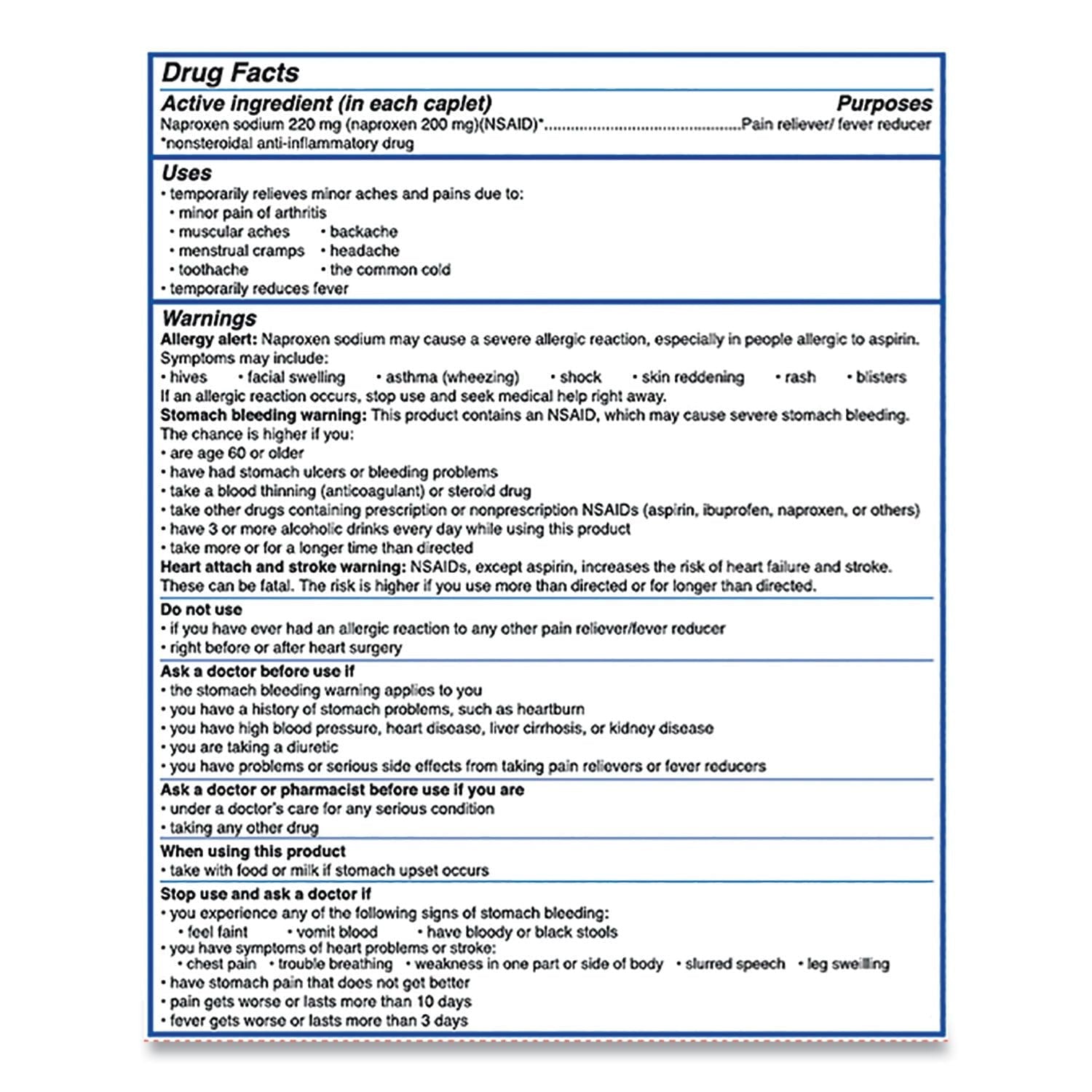 Aleve Pain Reliever Tablets, 50 Packs/Box (BXAL50) EasyOptionXY LLC