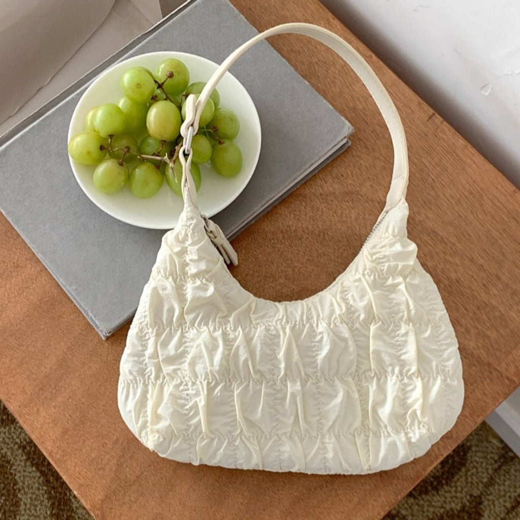 small shoulder bag cream puff bag pleated bag hobo - SJB-DIAMOND ELITES