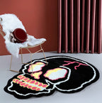 Special-shaped Fashion Black Skull Household Absorbent Non-slip Floor Mat Pi-Mart