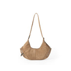 Large capacity suede shoulder bag, slouch bag, vintage casual bag hobo