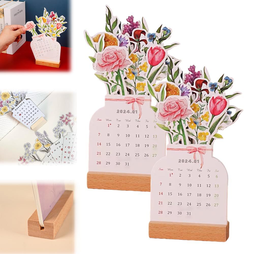 Creative Flower Calendar Home Living Room Table Decoration Ornaments