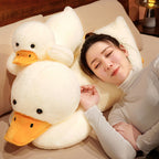 Lying Big White Duck Feather Plush Toy Soft And Adorable Pillow Pi-Mart