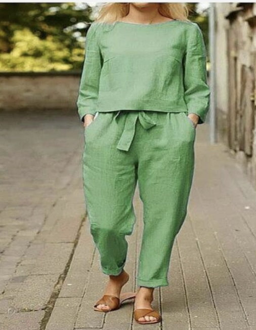 Solid Color One-shoulder Casual Lace-up Women's Suit Pi-Mart