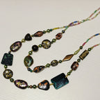 Handmade Premium Crystal Necklace |  Artisan Woven Jewelry with Alloy Accents  | Elegant Sparkling Statement Necklace for Women (MAC344)