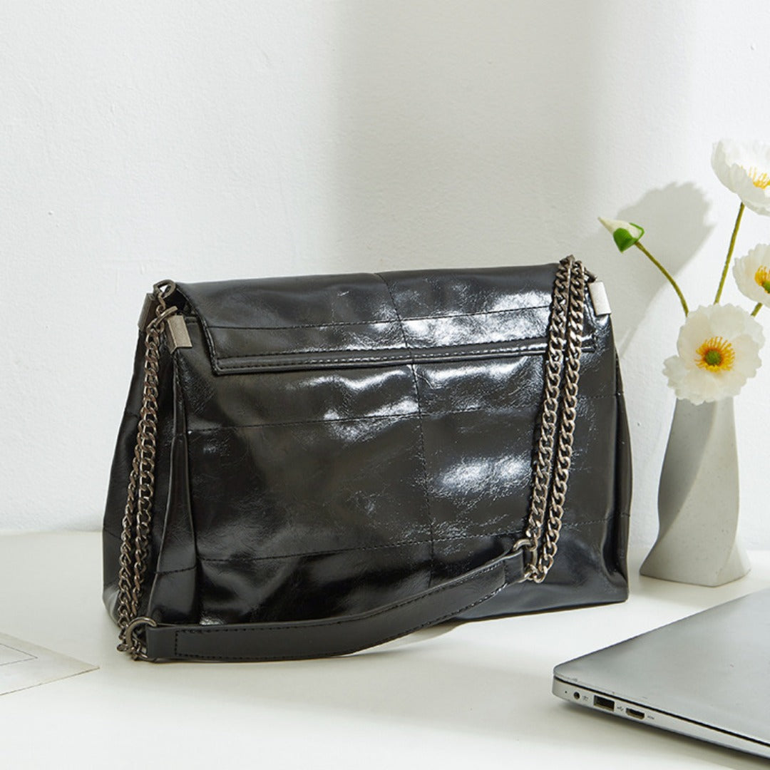 Crossbody shoulder quilted large capacity bag women, versatile commuter bag, chain crossbody bag, shoulder bag - SJB-DIAMOND ELITES