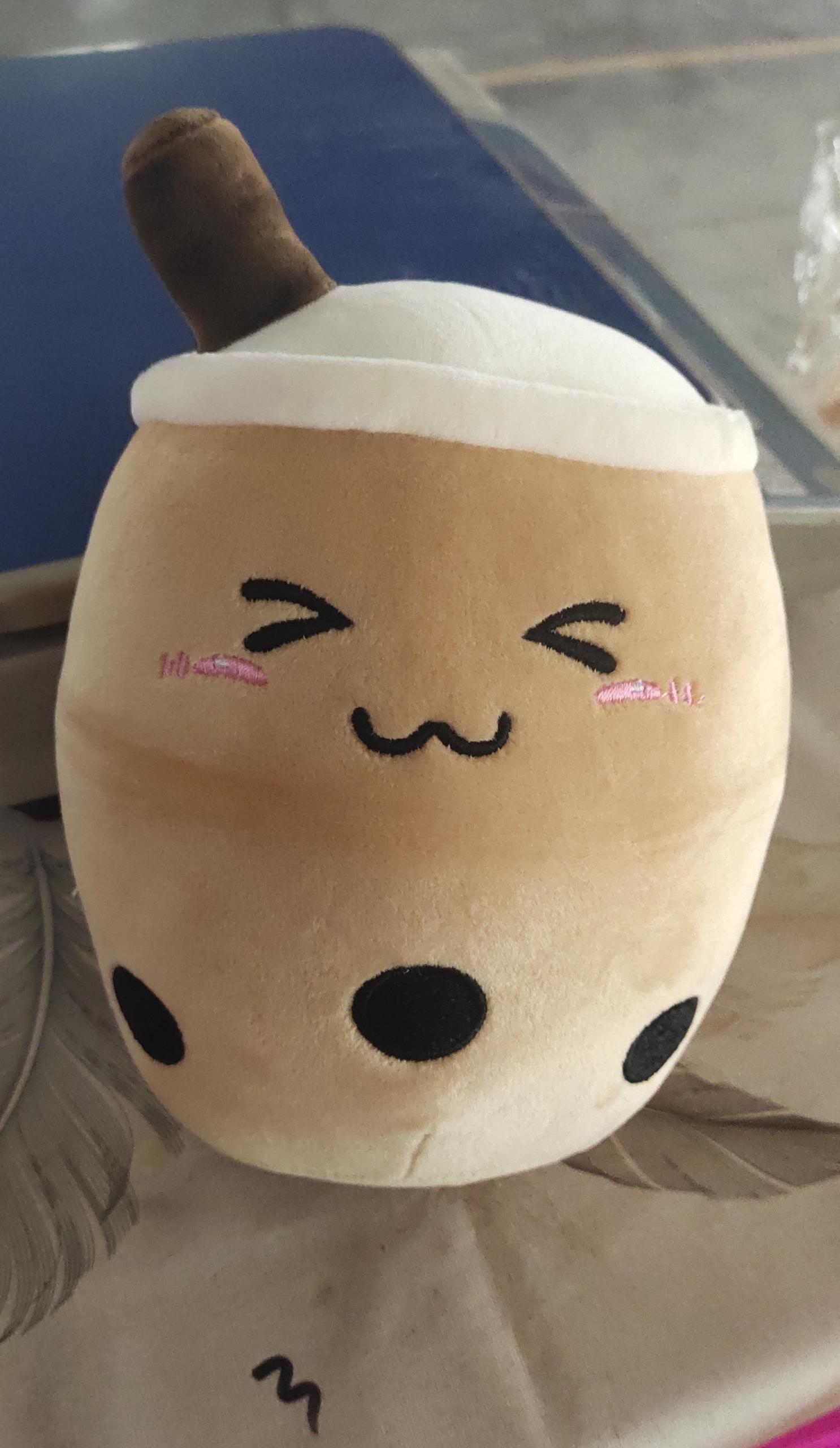 Cute Fruit Drink Plush Stuffed Soft Strawberry Milk Tea Plush Boba Tea Cup Toy Bubble Tea Pillow Cushion Kids Gift Pi-Mart