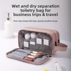 Cosmetic bag, business trip toiletries storage bag, three-layer dry and wet separation men's toilet bag, makeup bag organizer,Makeup bag with compartments, - SJB-DIAMOND ELITES