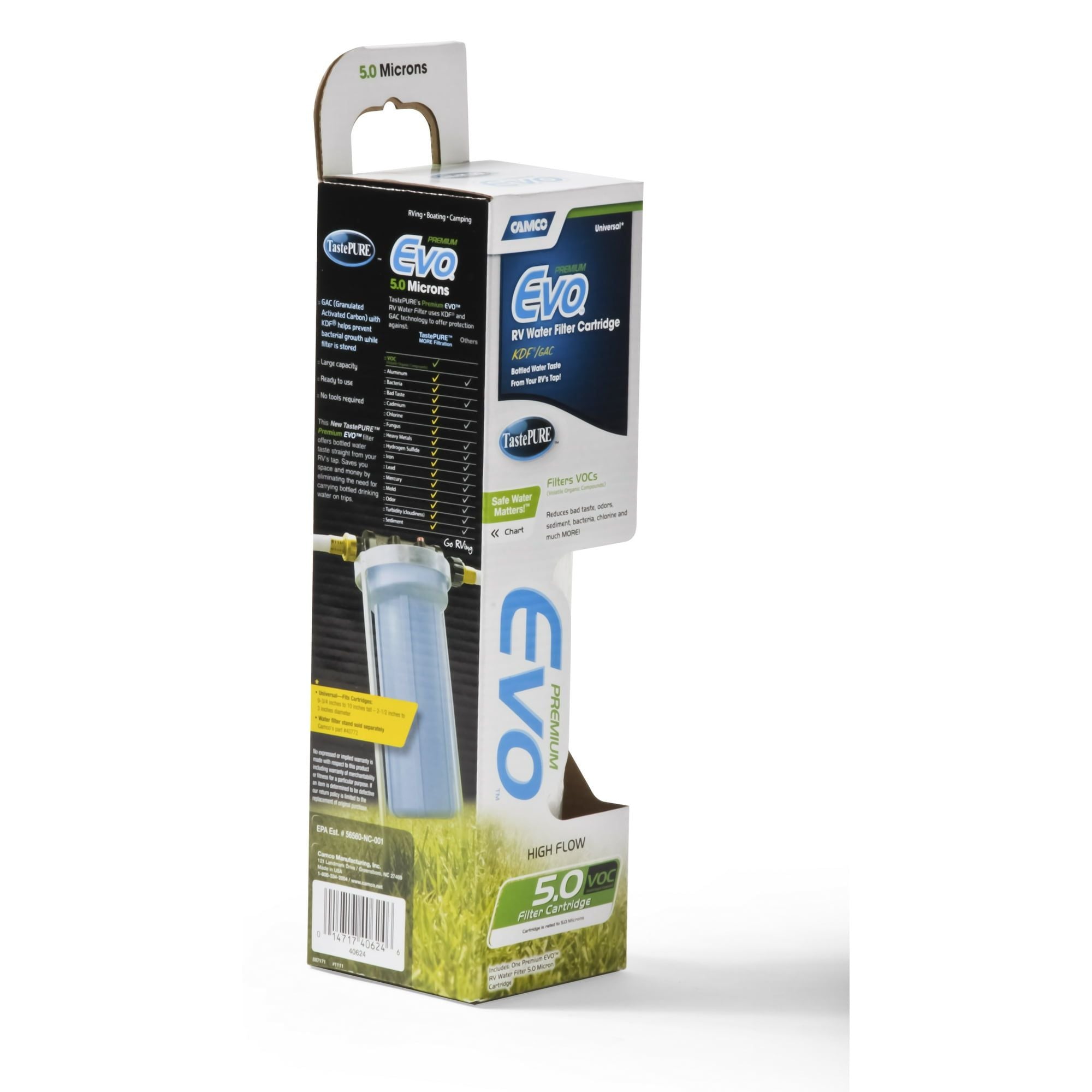 Camco Evo Premium Replacement Water Filter Cartridge, 40624