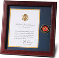 Marine Corps Presidential Memorial Certificate Frame with Medallion - 8 x 10 inch The Military Gift Store