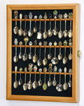 36 Spoon Display Case Rack Cabinet Holder Wall Mounted -Oak Finish The Military Gift Store