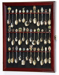 36 Spoon Display Case Cabinet Holder Rack Wall Mounted -Cherry Finish The Military Gift Store