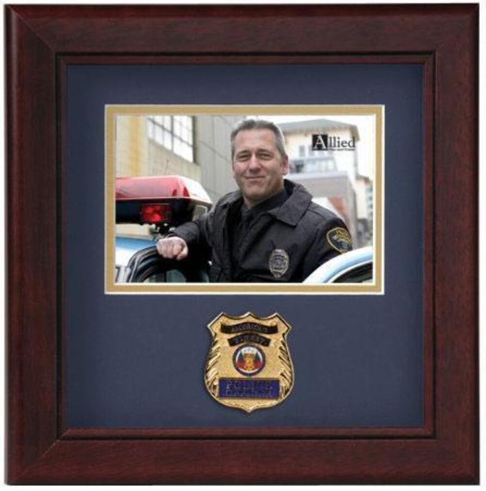 Flag Connections Police Officer Horizontal Picture Frame. The Military Gift Store