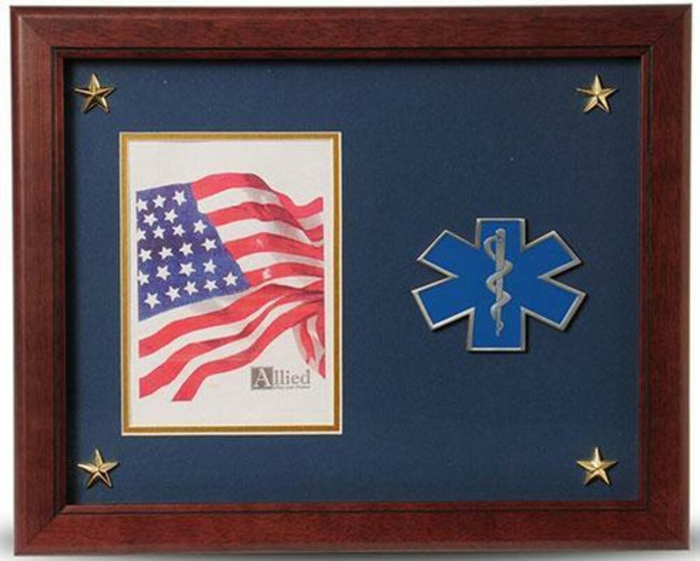 Flag Connections EMS Medallion Picture Frame with Stars, 5 by 7-Inch. The Military Gift Store