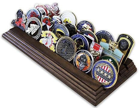 Flag Connections 4 Row Challenge Coin Holder - Military Coin Display Stand The Military Gift Store