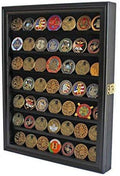 Lockable Military Challenge Coin Casino Poker Chip Display Case The Military Gift Store