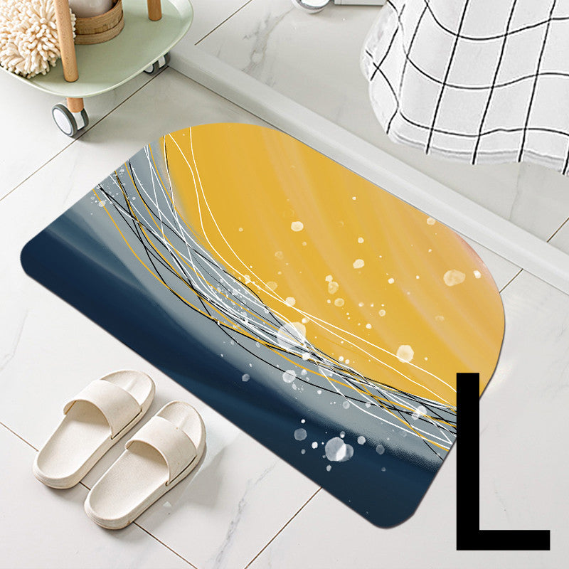 Diatom Mud Bathroom Door Non-slip Absorbent Floor Mat Pi-Mart