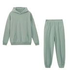 Women's Hoodie And Sweatpants White Sportswear Two-piece Suit Pi-Mart