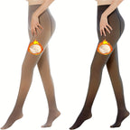 1pairsWomen's winter thick skin leggings; Warm one slim body socks with feet;