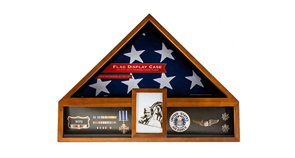 Military Veteran Flag and Medal Display Case - Shadow Box The Military Gift Store