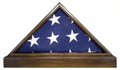 Solid Cherry Flag Case & BASE for 5x9.5 Memorial Burial Flag, USA Made, Fine Furniture Quality The Military Gift Store