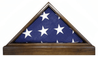 Solid Cherry Flag Case & BASE for 5x9.5 Memorial Burial Flag, USA Made, Fine Furniture Quality The Military Gift Store