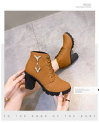 Rubber New Personalized Versatile High Heel Boots Pi-Mart