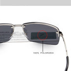 Luxury Classic Retro Rimless Sunglasses Men Polarized Gold Men's Shades Sun Glasses Luxury brands Night Driving Glasses Oculos de sol - SJB-DIAMOND ELITES