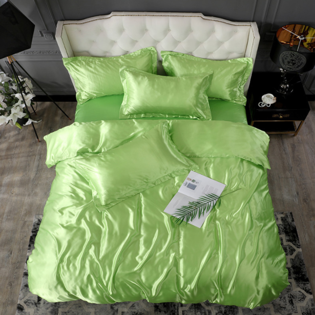 Bed Sheet Quilt Cover Naked Sleep Cool Silk Single Three Piece Set Pi-Mart