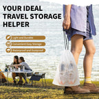 20 Pack Shoe Bags for Travel, 15.7" x 11.8" Clear Travel Shoe Bags for Packing, Large Waterproof Portable Drawstring Travel Shoe Storage Bag Travel Essentials Women for and Men Pi-Mart