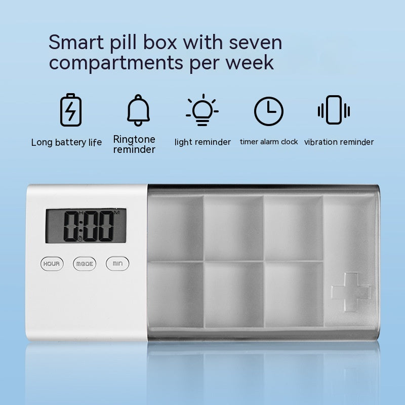 Portable Electronic Portable Mini Timing Medicine Smart Pill Box Pi-Mart