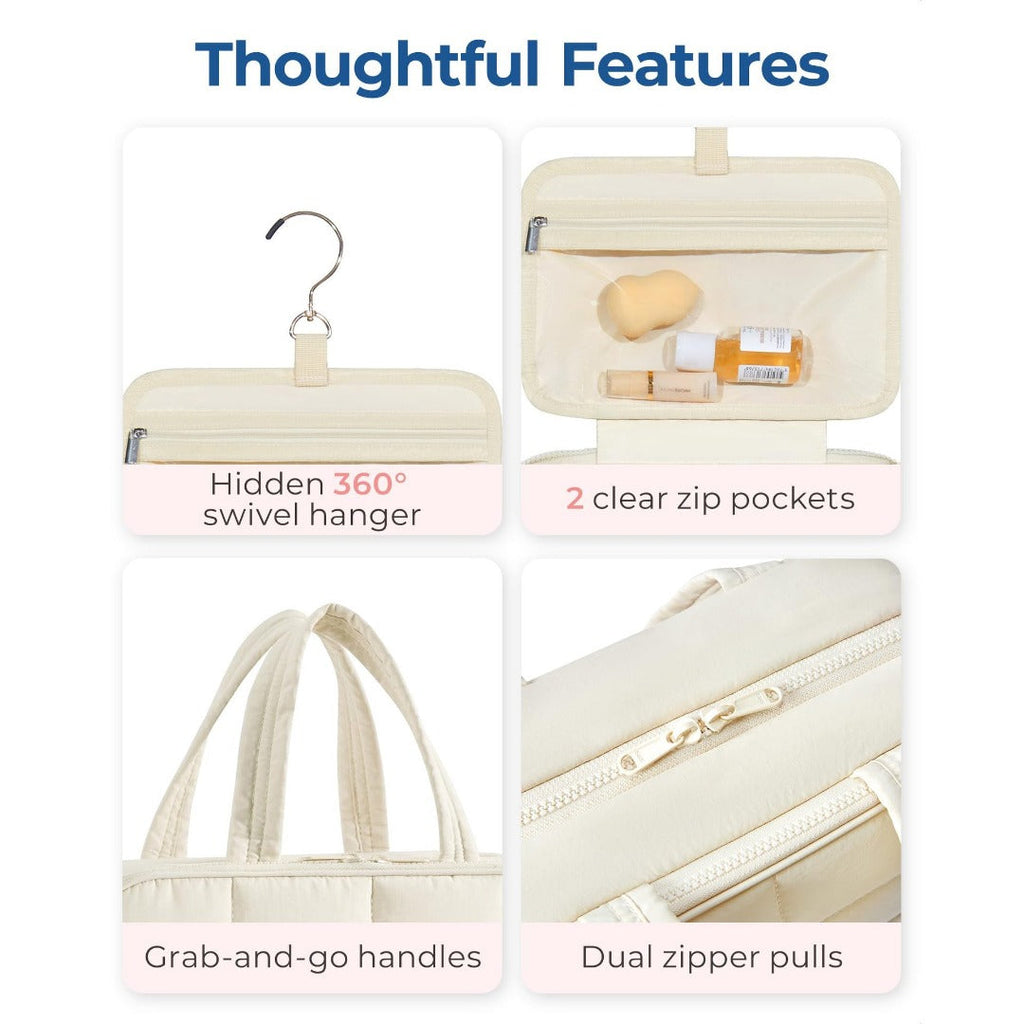 Travel toilet bag, with jewelry storage bag, hanging toilet bag, fluffy cosmetic bag, storage bag travel bag, makeup bag with compartments, - SJB-DIAMOND ELITES