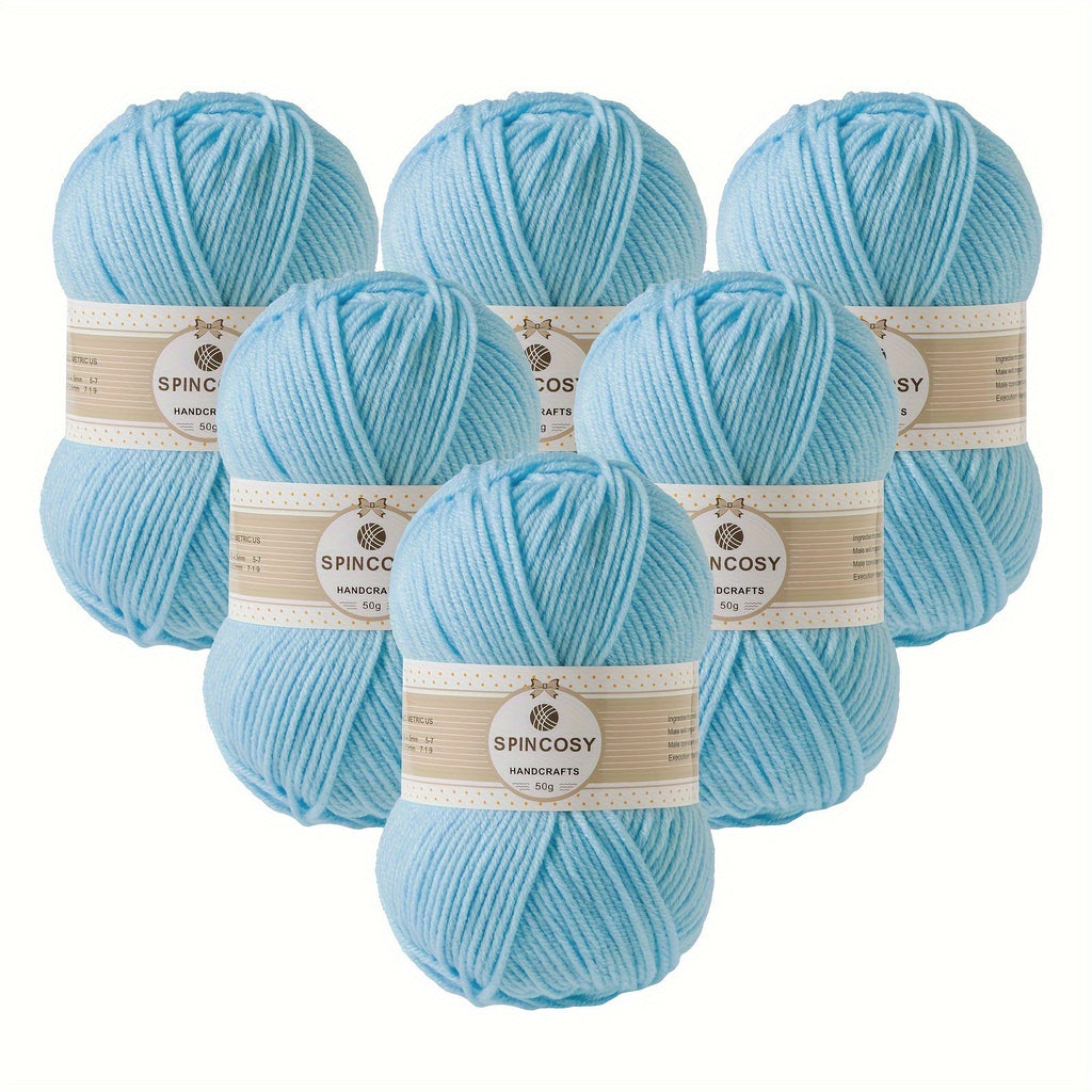 6pcs 4 Layers Hand-woven Crochet Yarn, Soft And Comfortable, 100% Acrylic Yarn, Suitable For DIY Crocheting And Knitting Scarf, Sweater, Shawl, Blanket, 1.76oz/pc