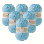 6pcs 4 Layers Hand-woven Crochet Yarn, Soft And Comfortable, 100% Acrylic Yarn, Suitable For DIY Crocheting And Knitting Scarf, Sweater, Shawl, Blanket, 1.76oz/pc