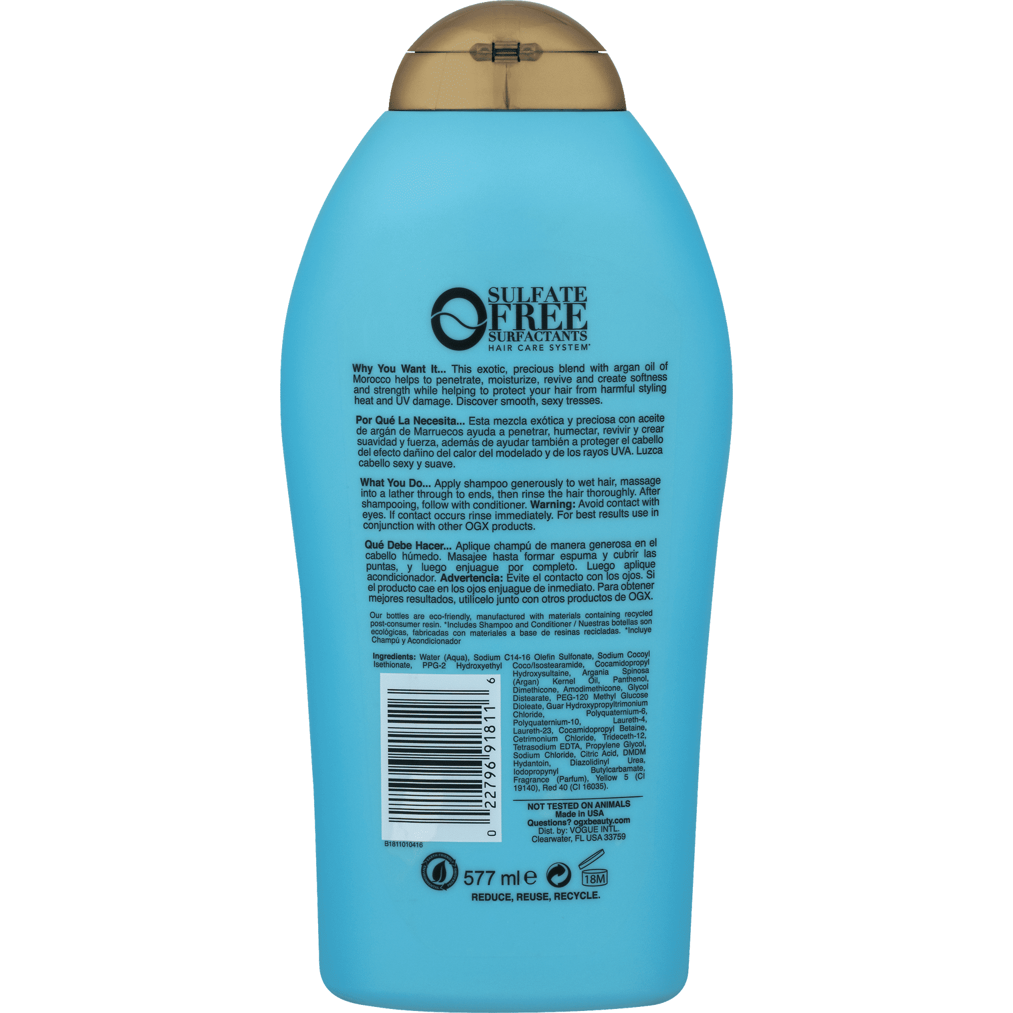 OGX Renewing Argan Oil of Morocco Shampoo, 19.5 oz EasyOptionXY LLC
