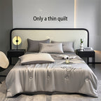 Luxury Embroidered Summer Cooling Quilt - Lightweight, Breathable Air Conditioner Blanket for Bedroom & Dorm, Machine Washable (Pillowcase Not Included) Lootquake LLC