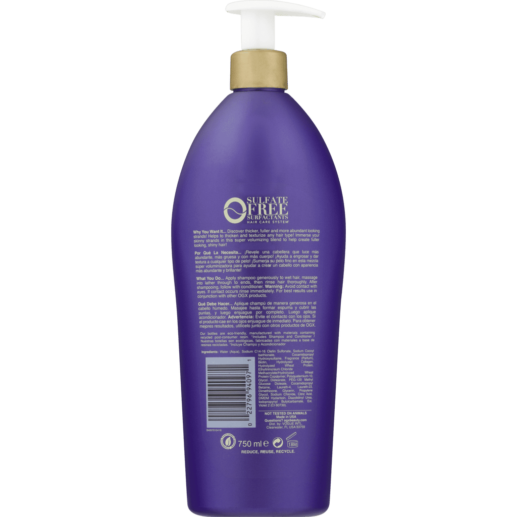 OGX Thick & Full + Biotin & Collagen Shampoo, 25.4 fl oz EasyOptionXY LLC