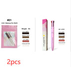 Four-in-one Cosmetic Brush Four-color Highlight Lip Liner Eyeliner Eyebrow Pencil Pi-Mart