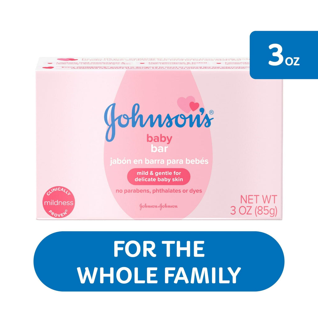 Johnson's Baby Bar Soap Body Wash, Gentle for Baby Bath and Skin Care, 3 oz EasyOptionXY LLC