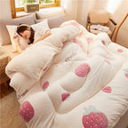 Winter Thick Quilt - Lamb Velvet Double Quilt Core for Dormitory Single Bed (100x150cm to 200x230cm) Pi-Mart