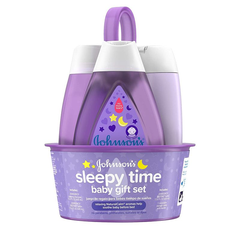 Johnson's Sleepy Time Relaxing Baby Gift Set with Baby Shampoo, Wash and Lotion, 4 full size items EasyOptionXY LLC