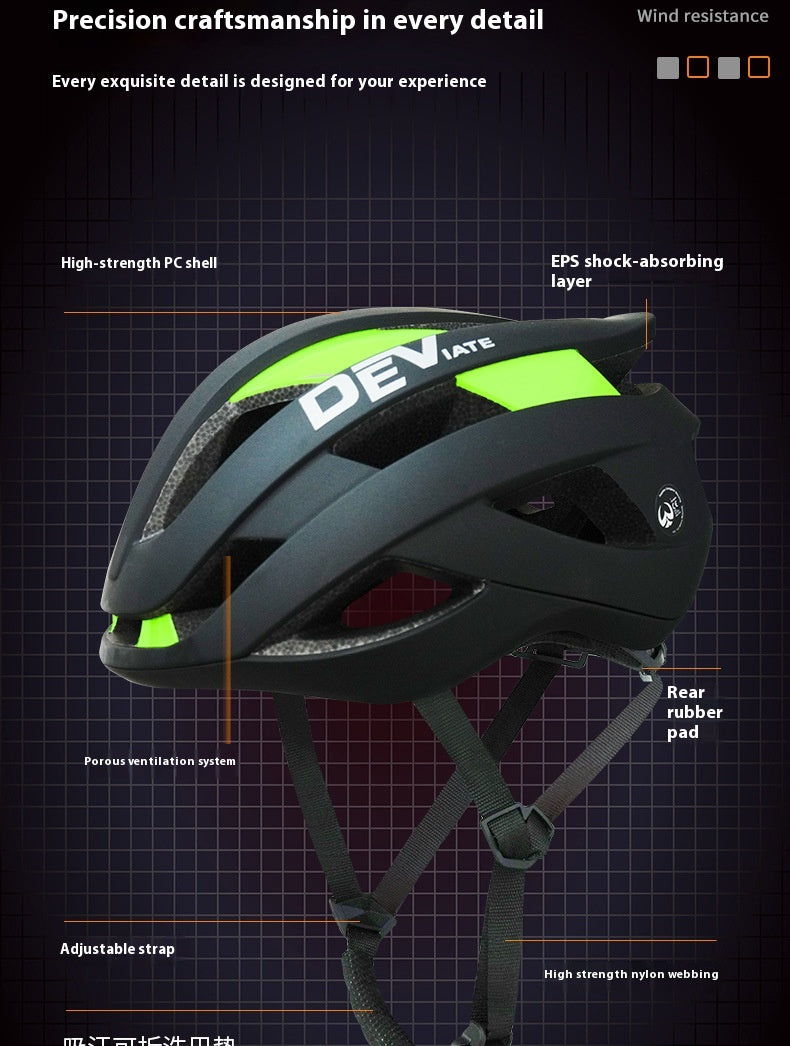Bicycle Helmet Full Boud Edage Belt Fly Net Unisex Breathable Integrated Mountain Bike Riding Head Lootquake LLC
