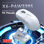 ATTACK SHARK X6 49g SUPERLIGHT Mouse With Magnetic Charging Dock, PixArt PAW3395 Gaming Sensor, BT/2.4G Wireless/Wired Gaming Mouse With Tape, Up To 26000, X3 Upgrade Mice For Win11/Xbox/PS/Mac Lootquake LLC