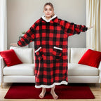 1pc Super Soft Wearable Hoodie Blanket for Women & Men, Oversized Sherpa Sweatshirt with Pocket, Warm Comfortable Adult Blanket Hoodie Lootquake LLC