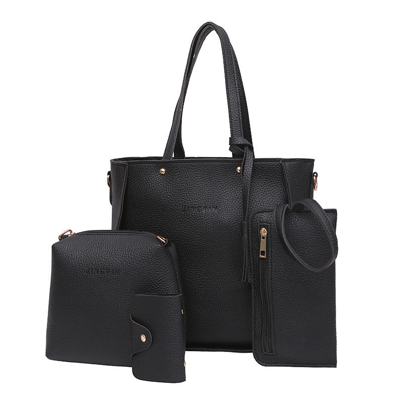 Women Bag Set Top-Handle Big Capacity Female Tassel Handbag Fashion Shoulder Bag Ladies PU Leather Crossbody Bag bolsas feminin Pi-Mart