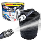 Pocket Hose Original Silver Bullet Water Hose by BulbHead Expandable Garden Hose That Grows with Lead-Free Aluminum Connectors Safe Drinking Water Hose (100 Feet)