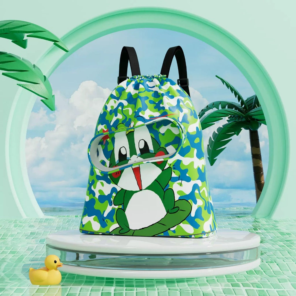 Children's swimming bag, wet and dry separation toilet bag, large-capacity swimming storage bag, beach storage bundle backpack. - SJB-DIAMOND ELITES