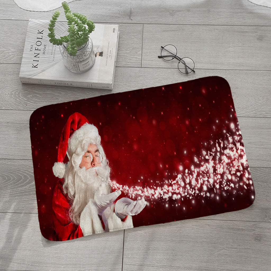 Santa Claus Flannel Absorbent Floor Mat Pi-Mart